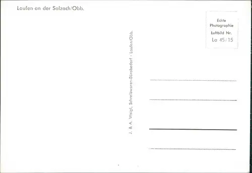 Ansichtskarte Laufen an der Salzach Luftbild 1962