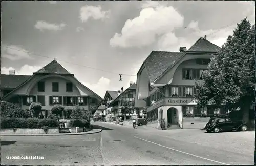 Ansichtskarte Grosshöchstetten Straßenpartie Gasthaus 1963
