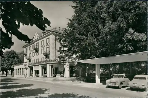 Ansichtskarte Piotta (Tessin) Hôtel de la Poste, Autos 1965