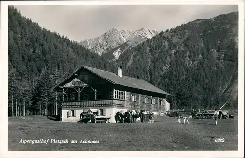 Ansichtskarte Pertisau-Eben am Achensee Alpengasthof Pletzach am Achensee 1932