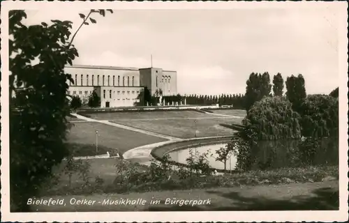 Ansichtskarte Bielefeld Bürgerpark Oetker-Musikhalle 1957