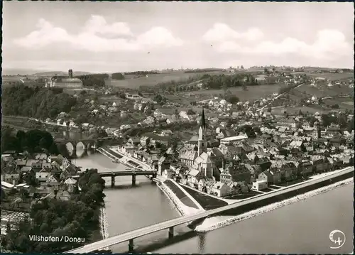 Ansichtskarte Vilshofen an der Donau Luftbild 1967