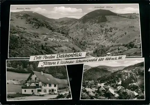 Ansichtskarte Schönau im Schwarzwald MB Cafe Belchenblick 1970