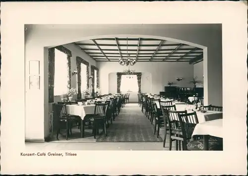 Ansichtskarte Titisee-Neustadt Konzert - Café Greiner, Titisee 1954