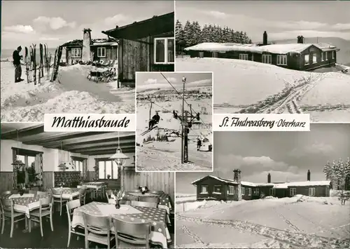 Sankt Andreasberg-Braunlage Gaststätte Unterkunft Matthiasbaude Innen & A 1970