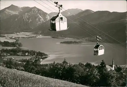 Ansichtskarte Schliersee Kabinenbahn zum Kurhotel Schliersbergalm 1964