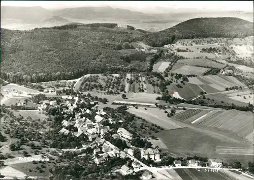 Ansichtskarte Bad Boll Luftbild Ortsteil Eckwälden, Fliegeraufnahme 1960