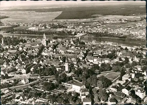 Kitzingen Luftaufnahme Stadt Gesamtansicht vom Flugzeug aus 1965