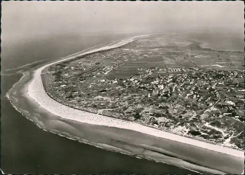 Ansichtskarte Langeoog Luftbild Luftaufnahme Insel Gesamtansicht Nordsee 1965