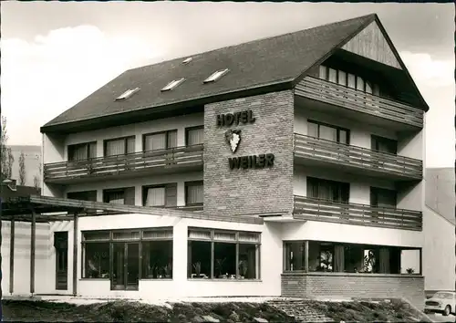Ansichtskarte Mehring (Mosel) WEINSTUBE RESTAURANT CAFÉ HOTEL WEILER 1970