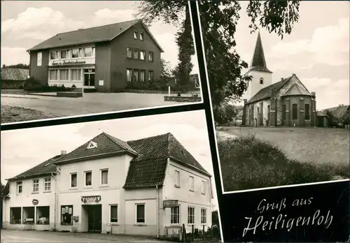 Heiligenloh-Twistringen Gasthaus Gemischtwaren Fritz Humpe, Kirche 1977