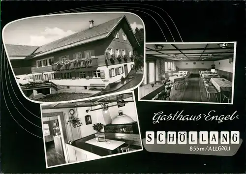 Schöllang (Oberallgäu) Gasthaus ENGEL Innenansichten Außenansicht 1960