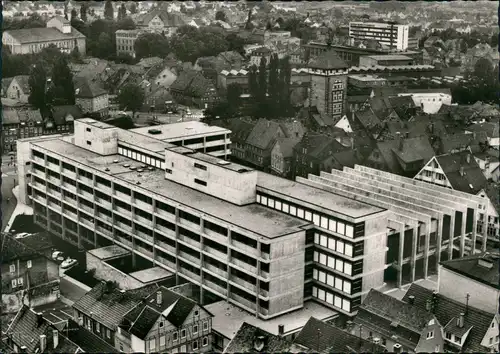 Ansichtskarte Reutlingen Luftbild Rathaus 1961