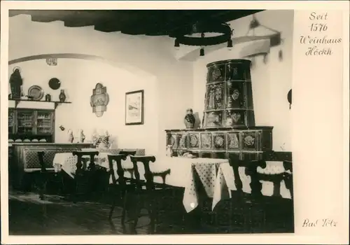 Foto Bad Tölz Weinhaus Höckh - Gastraum 1962 Privatfoto