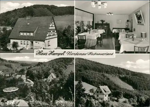 Ansichtskarte Nordenau-Schmallenberg PENSION ,,HAUS HAMPEL" 4 Bild 1964