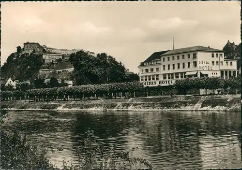 Ansichtskarte Koblenz DIEHL'S HOTEL RHEINTERRASSE 1958
