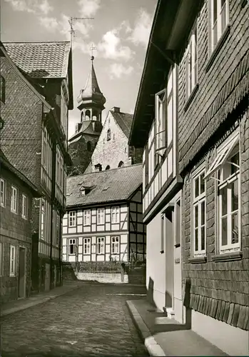 Ansichtskarte Goslar Blick Peterstraße und Frankenberger Kirche 1960