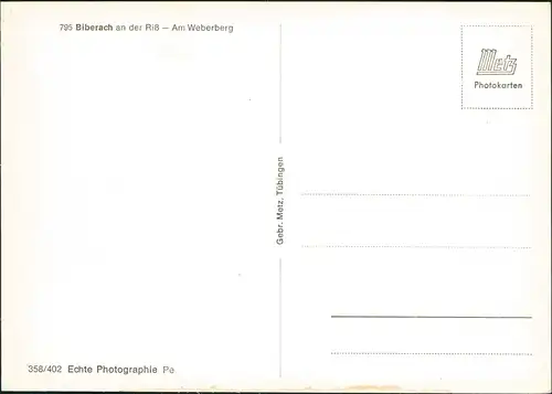 Biberach an der Riß Wohnhäuser Häuser Partie Am Weberberg 1960
