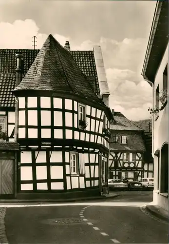 Ansichtskarte Unkel Fachwerkhäuser, Partie Lehmgasse 1960