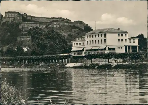 Ansichtskarte Koblenz DIEHL'S HOTEL RHEINTERRASSE 1954