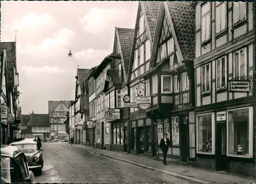 Ansichtskarte Celle Mauernstraße, Geschäfte - Auto 1963