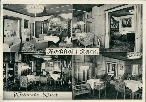 Ansichtskarte Berkhof-Wedemark 4 Bild: Weinhaus Wiest b. Hannover 1956