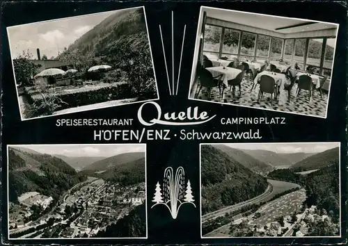 Höfen an der Enz Speiserestaurant Quelle mit Campingplatz Quellgrund 1964