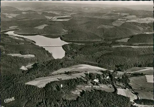 Lüdenscheid BERGHOTEL Haus Wissing & Homertturm vom Flugzeug aus 1962