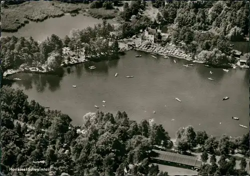 Schwalmtal Luftbild Insel-Schlösschen Hariksee, Restaurant, Café 1965