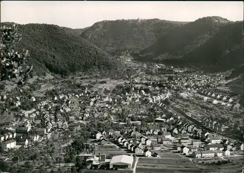 Ansichtskarte Unterhausen Luftbild - Stadt, Fabrik 1968