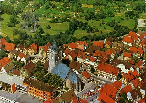 Ansichtskarte Wolfhagen Luftaufnahme Innerer Bereich, Luftbild-AK  1977