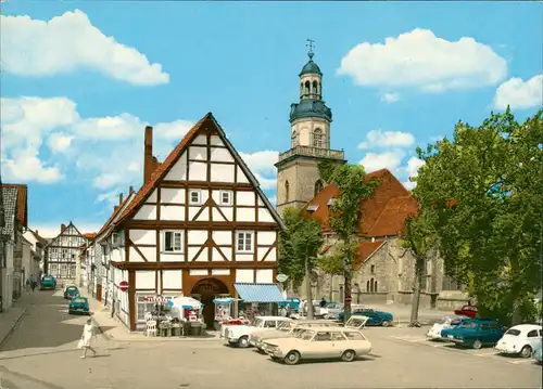 Rinteln Kirchplatz Kiosk Geschäft Autos ua. Mercedes, VW Käfer, Opel uvm. 1965