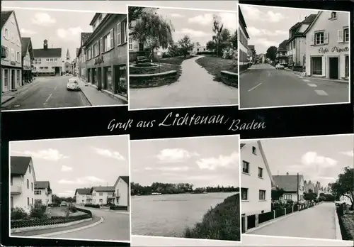 Ansichtskarte Lichtenau (Baden) Straßen, Cafe, Geschäfte - MB 1967
