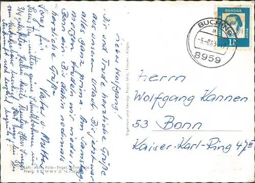 Ansichtskarte Bayerniederhofen-Halblech Luftbild 1963