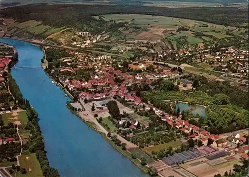Ansichtskarte Veitshöchheim Luftaufnahme Luftbild Panorama 1970