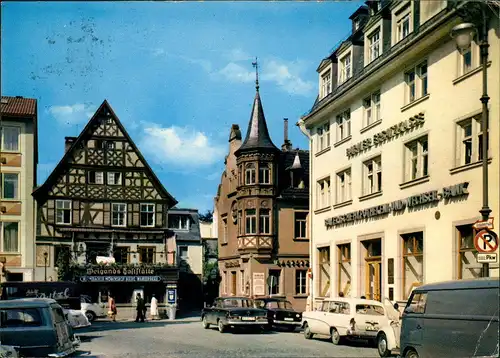 Bad Kissingen Markt Autos ua. Mercedes Benz, Bank, Weigang`s Gaststätte 1973