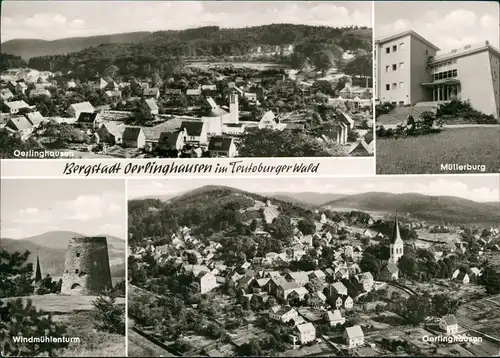 Ansichtskarte Oerlinghausen 4 Bild: Stadt, Mütterburg etc 1965