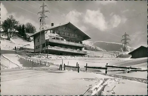 Wasserwendi-Hasliberg Ferienheim Restaurant Alpenrösli Gasthof im Winter 1954