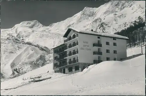 Ansichtskarte Saas-Fee Hotel Garni des Alpes Alpen Berghotel 1965