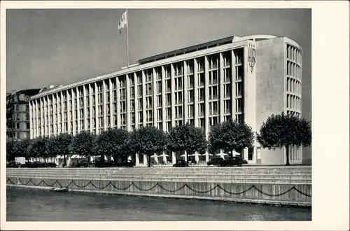 Ansichtskarte Genf Genève HÔTEL DU RHÔNE GENÈVE 1955