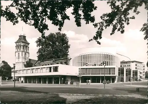 Ansichtskarte Münster (Westfalen) Straße Stadttheater Marienkirche 1962