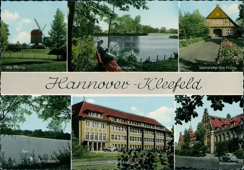 Buchholz-Kleefeld-Hannover  ua. Mühle, Gaststätte, Annateich, VW Käfer   1970