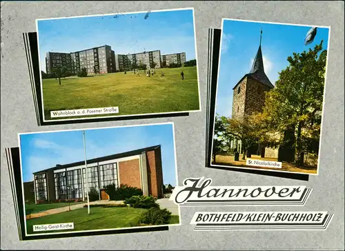 Bothfeld-Hannover Klein-Buchholz, Wohnblock Posener Straße, Kirchen 1977