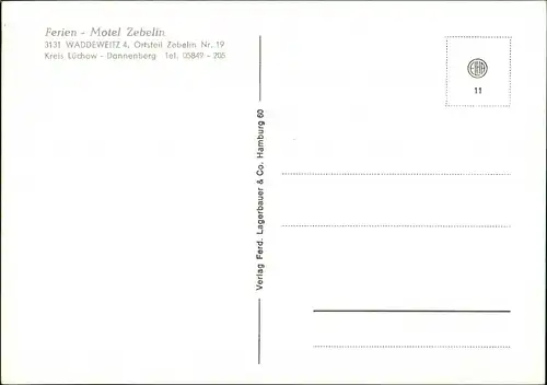 Waddeweitz-Lüchow (Wendland) Ferien Motel Zebelin 4  1975