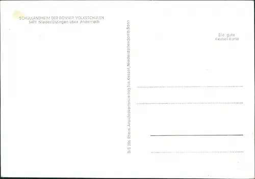 Ansichtskarte Niederlützingen SCHULLANDHEIM DER BONNER VOLKSSCHULEN 1960