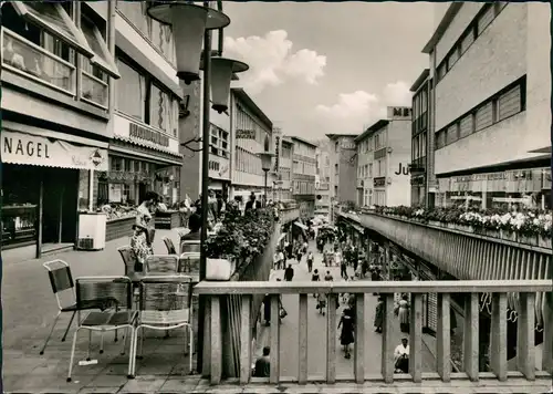 Ansichtskarte Stuttgart Schulstraße, Geschäfte 1963