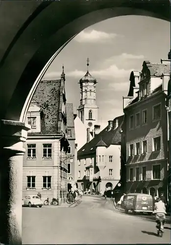 Ansichtskarte Memmingen Kalchstraße, Apotheke VW Käfer 1963