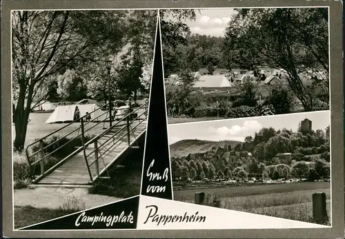 Ansichtskarte Pappenheim 3 Bild Camping 1970