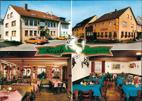 Dettingen unter Teck Gasthof Metzgerei Zum Rößle mit Gästehaus 4 Fotos 1970