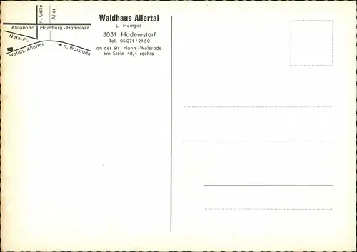 Ansichtskarte Hademstorf Waldhaus Allertal L. Hampel Gaststätte 1965